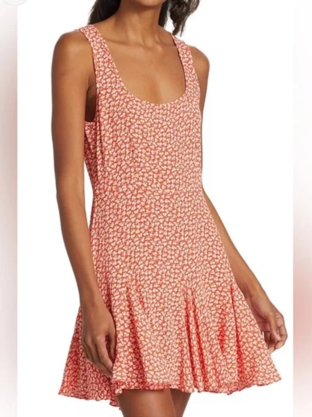 Doen Coral Floral Mini Dress
